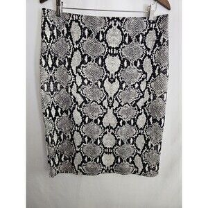 NYCC New York Clothing Co Women’s Snakeskin Print Pencil Skirt Size L Stretch